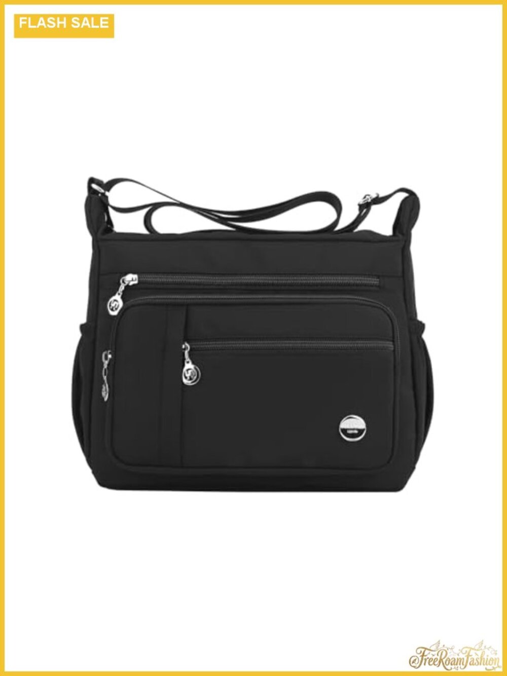 Nylon Crossbody Bag Multi Pocket Shoulder Purse Travel Tote